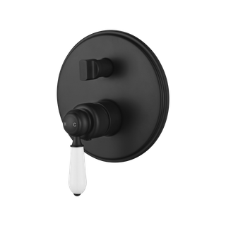 Bordeaux Black Shower Mixer with Diverter