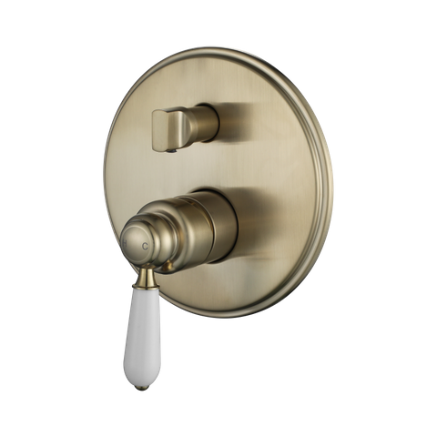 Bordeaux Brushed Bronze Shower Mixer with Diverter