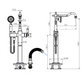 BORDEAUX FREESTANDING BATH MIXERWITH HANDSHOWER PVD BRUSHED NICKEL