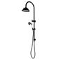 Bordeaux Matte Black Twin Shower on Rail