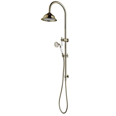Bordeaux Brushed Bronze Twin Shower on Rail