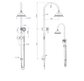 Bordeaux Brushed Nickel Twin Shower on Rail