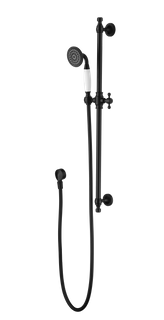 Bordeaux Matte Black Shower on Rail