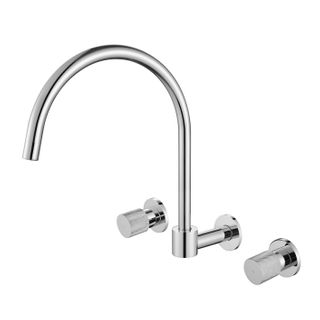 Cadence 1/4 Turn Chrome Wall Sink Set