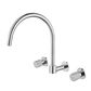 Cadence 1/4 Turn Chrome Wall Sink Set