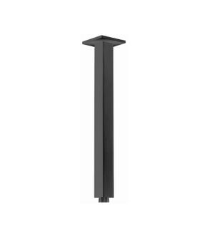 MN Square Matte Black Ceiling Dropper 300mm