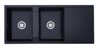 Riva Double Bowl with Drainer Granite Sink 1160x500x210mm