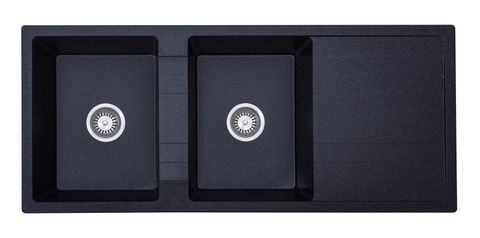 Riva Double Bowl with Drainer Granite Sink 1160x500x210mm