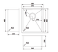PVD Copper Stainless Steel Sink 440x380x200x1.2mm