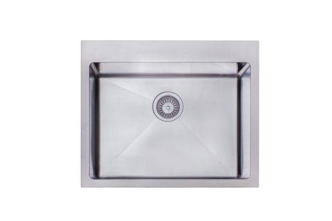 SINGLE BOWL SINK 606 X 512 X 228MM - 49L STAINLESS STEEL