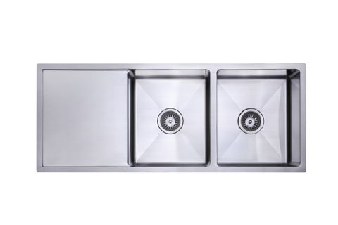 Handmade Sink Double Bowl RND 1110x450x200x1.2mm