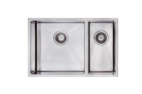 ONE & HALF BOWL SINK 670 X 440 X 200/180MM - 14L + 31L STAINLESS STEEL