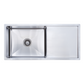 MN Stainless Top or Undermount Single Sink with Drainer 960x450x210mm - 44L
