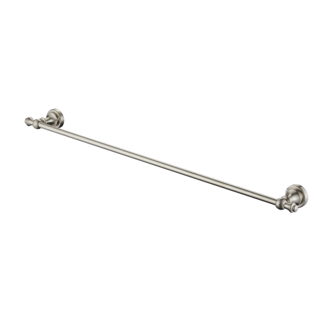 Medoc Single 750 Towel Rail Brushed Nickel