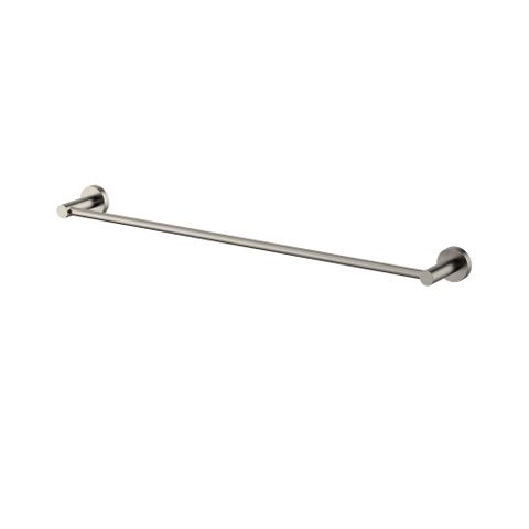 Star Brushed Nickel Single Towel Rail 600mm