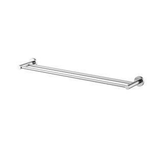 Star Brushed Chrome Double Towel Rail 600mm