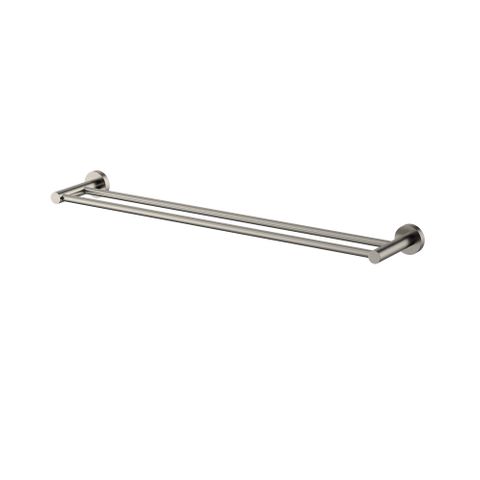 Star Brushed Nickel Double Towel Rail 600mm