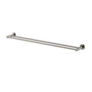 Star Brushed Nickel Double Towel Rail 750mm