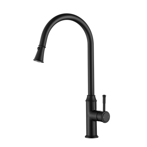 Montpellier Pull Out Kitchen Mixer Electroplated Matt Black