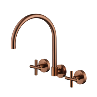 Ryker Champagne Wall Sink Set 1/4 Turn