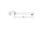 Star PVD Polished Brass Shower Arm Straight 300mm