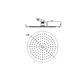 Ramsay Round Chrome 300mm Shower Head Brass