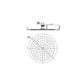 Ramsay Round Matte Black 300mm Slimline Shower Head