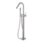Star Brushed Chrome Freestanding Bath Spout with Shower