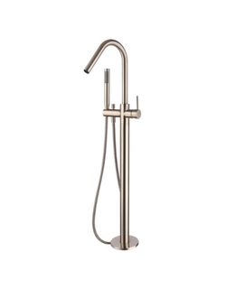 Star PVD Brushed Nickel Freestanding Bath Spout with Shower
