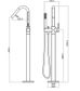 Star PVD Brushed Nickel Freestanding Bath Spout with Shower
