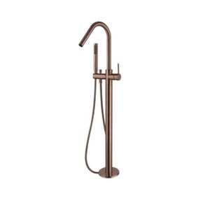 Star PVD Champagne Freestanding Bath Spout with Shower