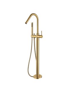Star PVD Polished Brass Freestanding Bath Spout with Shower