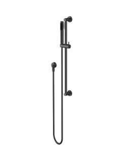 Star Electroplated Matte Black Shower On Rail