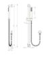 Star Electroplated Matte Black Shower On Rail