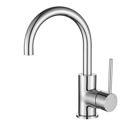 Star Mini Chrome 35mm Gooseneck Basin Mixer