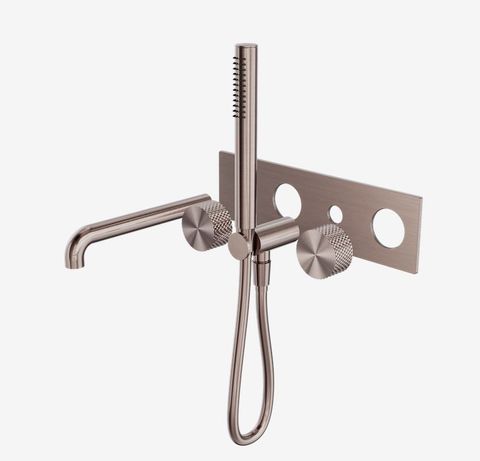 OPAL PROGRESSIVE SHOWER SYSTEM WITH SPOUT 230MM TRIM KITS ONLY BRUSHED BRONZE