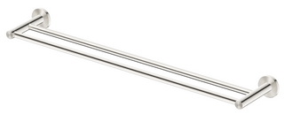 Mica Brushed Nickel Double Towel Rail 800mm