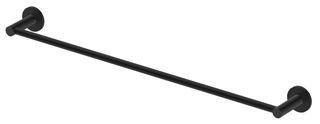 Mica Black Single Towel Rail 600mm
