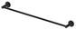 Mica Black Single Towel Rail 600mm