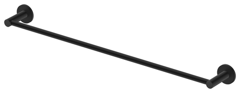 Mica Black Single Towel Rail 800mm