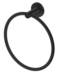 Mica Black Hand Towel Ring