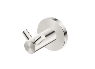 Mica Brushed Nickel Double Robe Hook
