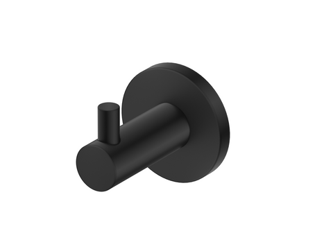 Mica Black Single Robe Hook