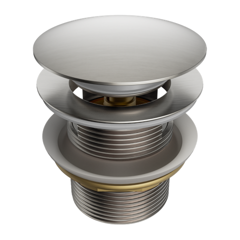 Pop Up Bath Waste 40mm With Overflow Brushed Nickel