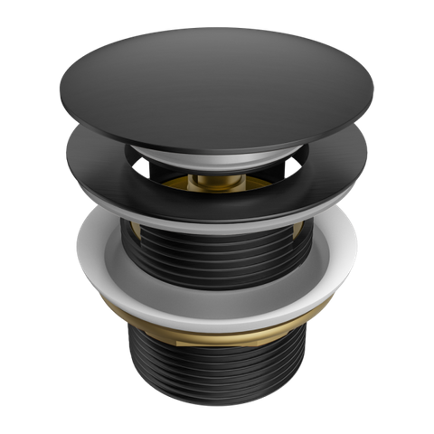 Pop Up Bath Waste 40mm With Overflow Gun Metal