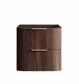 Havana 600mm Sable Walnut Wall Hung Fluted Curve Vanity