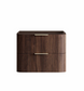Havana 750mm Sable Walnut Wall Hung Fluted Curve Vanity