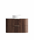 Havana 900mm Sable Walnut Wall Hung Fluted Curve Vanity