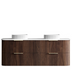 Havana 1500mm Sable Walnut Wall Hung Fluted Curve Vanity
