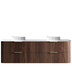 Havana 1800mm Sable Walnut Wall Hung Fluted Curve Vanity